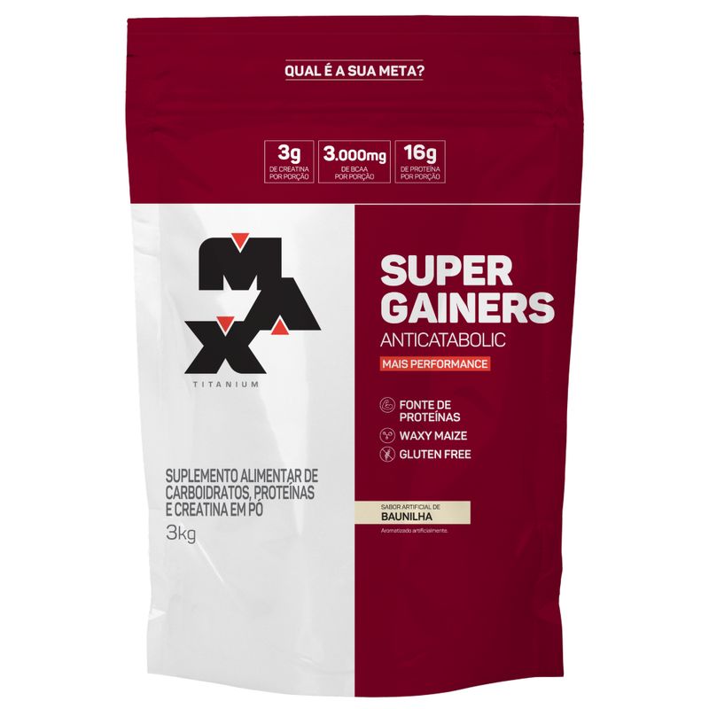 Super Gainers Refil 3Kg baunilha max  titanium