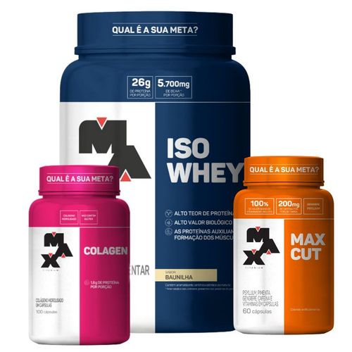 Kit : Iso Whey + Max Cut + Colagen