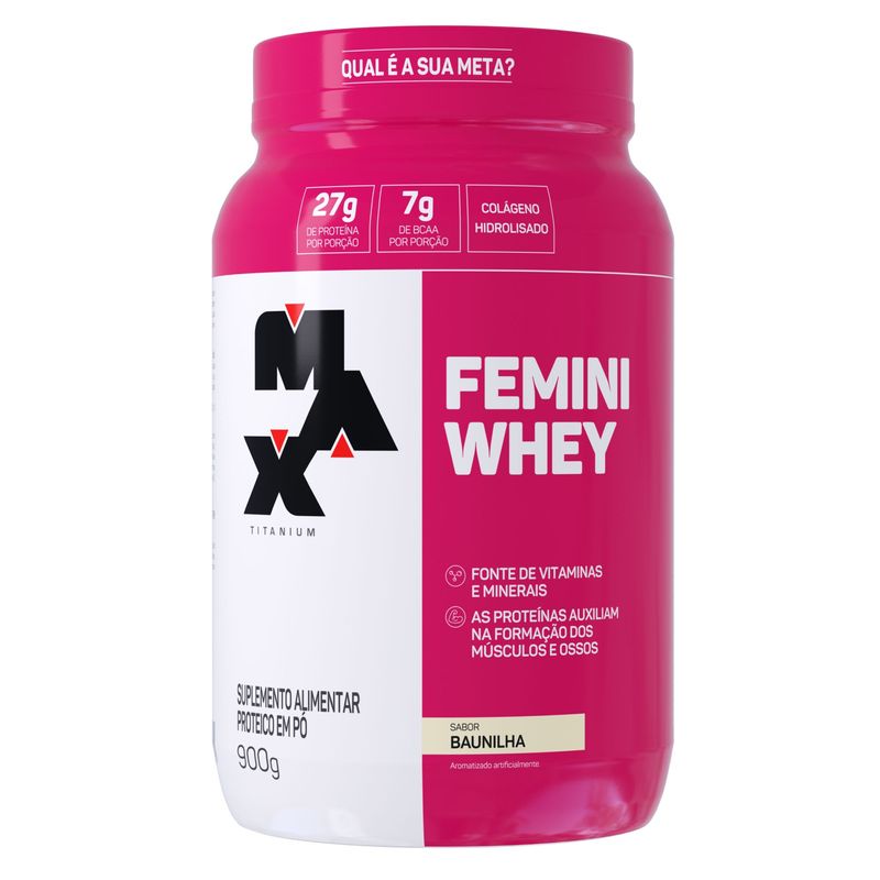 Whey protein feminino sales max titanium