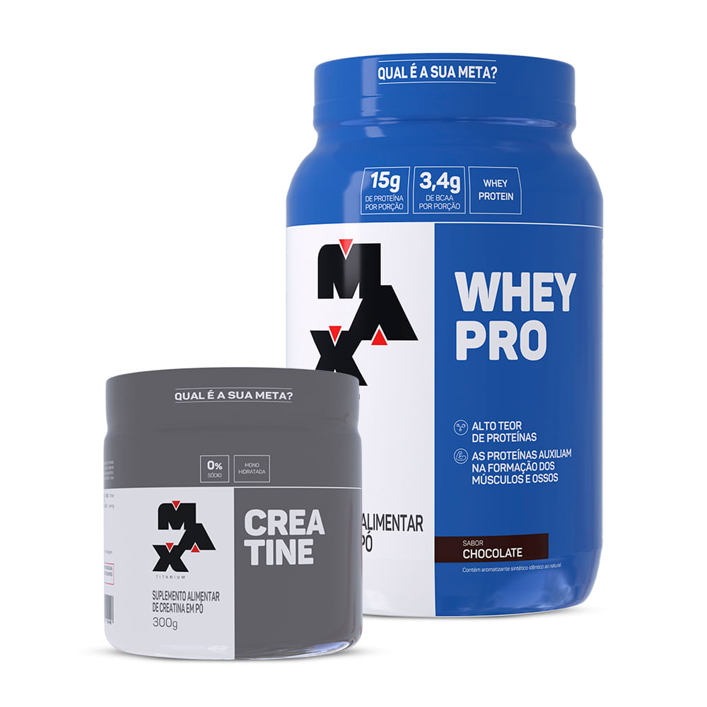 MAX-KIT-Creatina300-WheyPro-CHOCOLATE