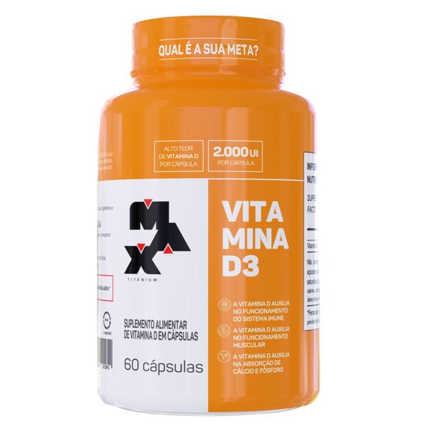 Vitamina D3 – 2.000 UI (60 doses) – Max Titanium