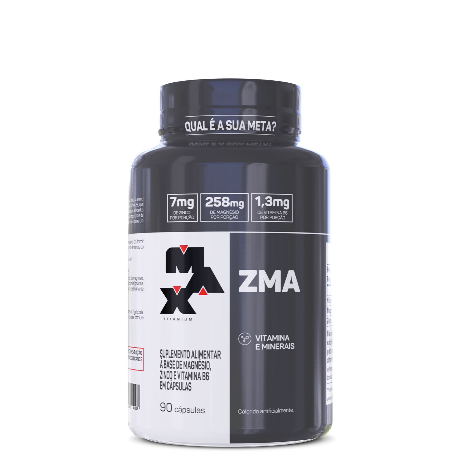 ZMA 90 Caps 7,0mg de Zinco por porção - Max Titanium